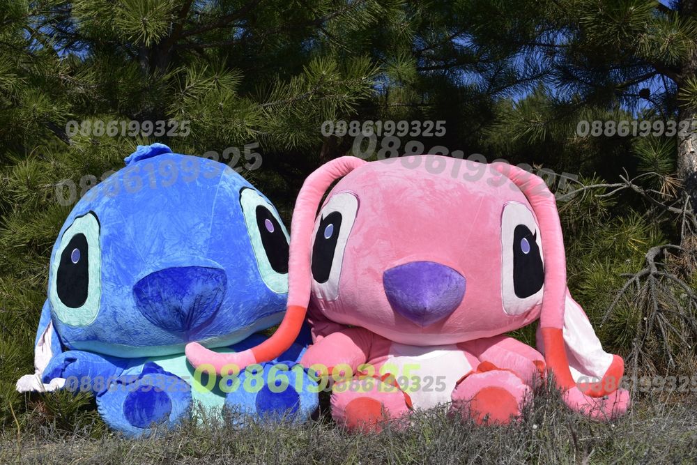 Голям плюшен Стич Розов и Син, Гигантски плюшен Стич, Лило и Стич плюш