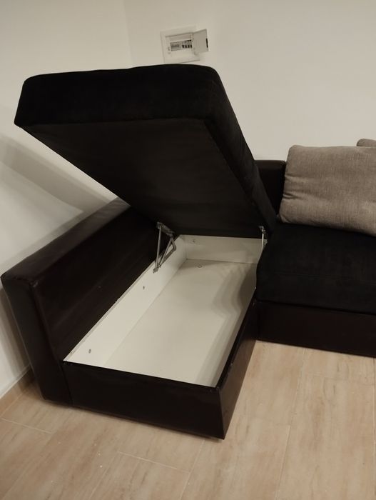 Colțar extensibil 3 locuri cu lada de depozitare