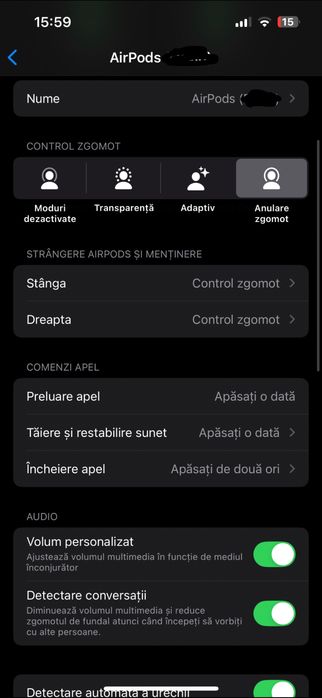 Vand casti airpods gen 4 noise canceling sunt nou sigilate