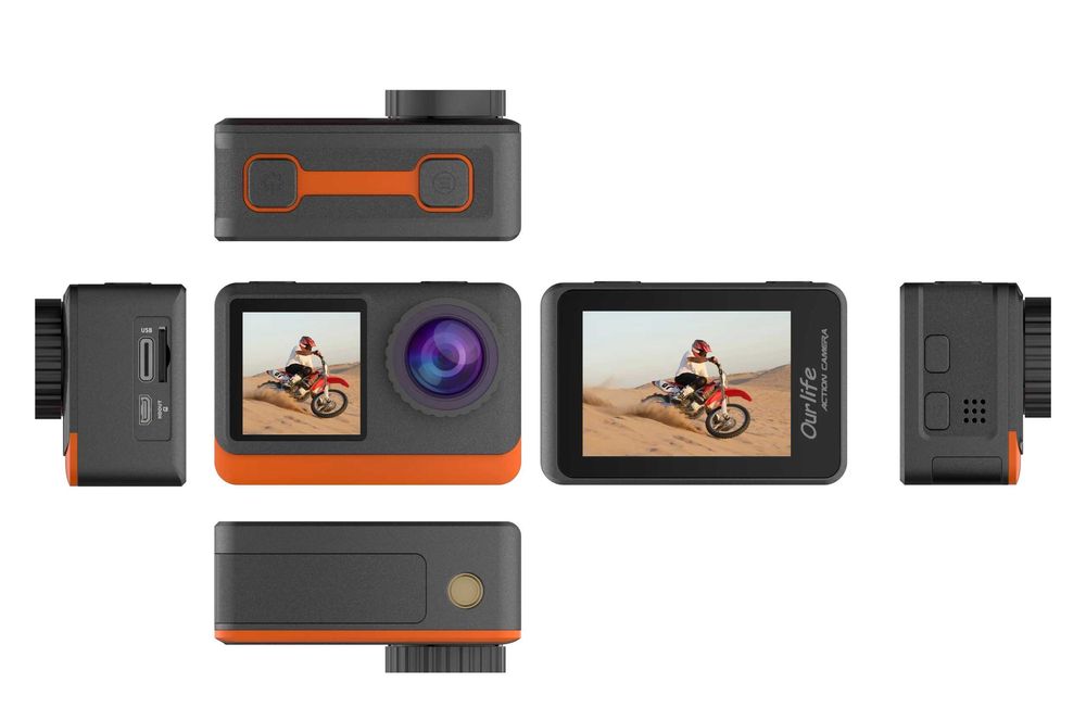 Ultra HD 4K 30FPS 16MP WiFi екшън камера Двоен екран 2.0 170 30M, 89,48 €