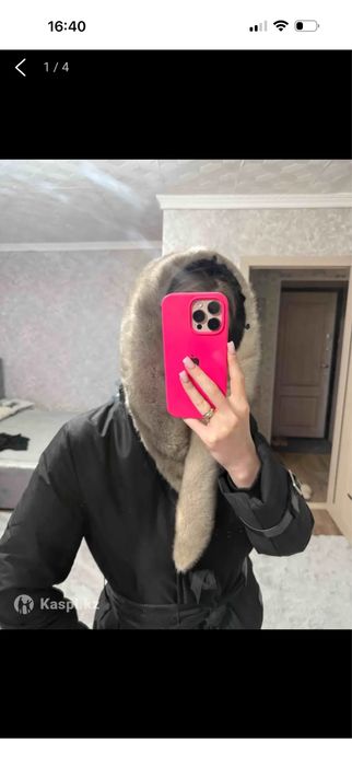 Зимнее пальто опушка норка