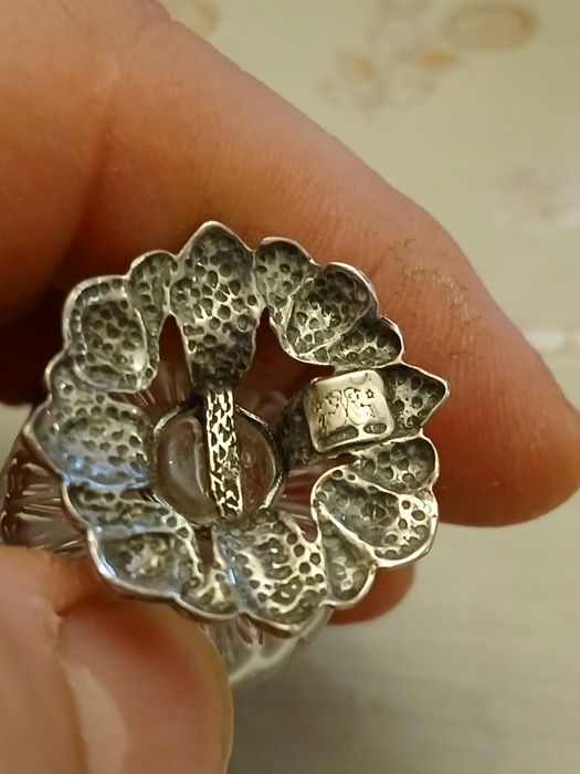 Vas sticla si argint