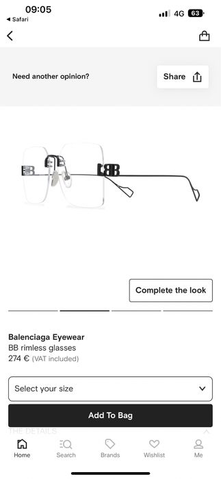 Ochelari fara rama Balenciaga