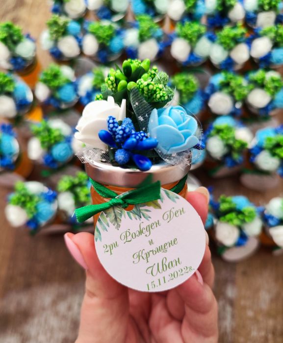 Бурканчета, буркан,подарък кръщене,сватба,рожден ден, погача