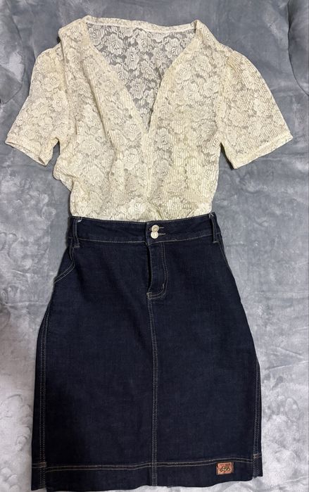 Bluza dantela bej/crem