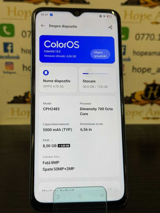 Hope Amanet P10/Oppo A78