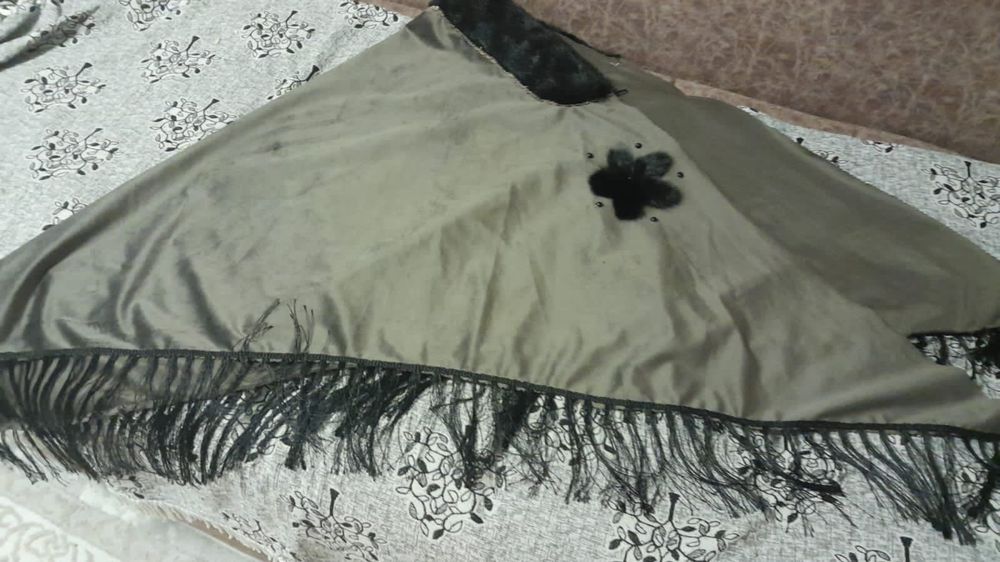 Косынка  с норковым воротником