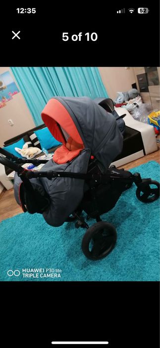 Детска количка Буба Бела 3 в 1