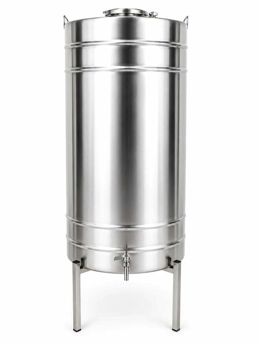 Butoi INOX 150 L cu capac clamp si garnitura, cadou robinet din INOX
