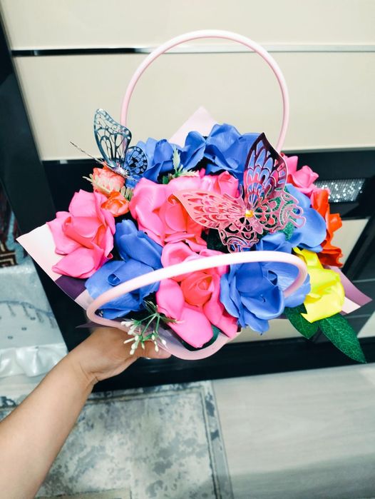 Мыльные розы букет цветов