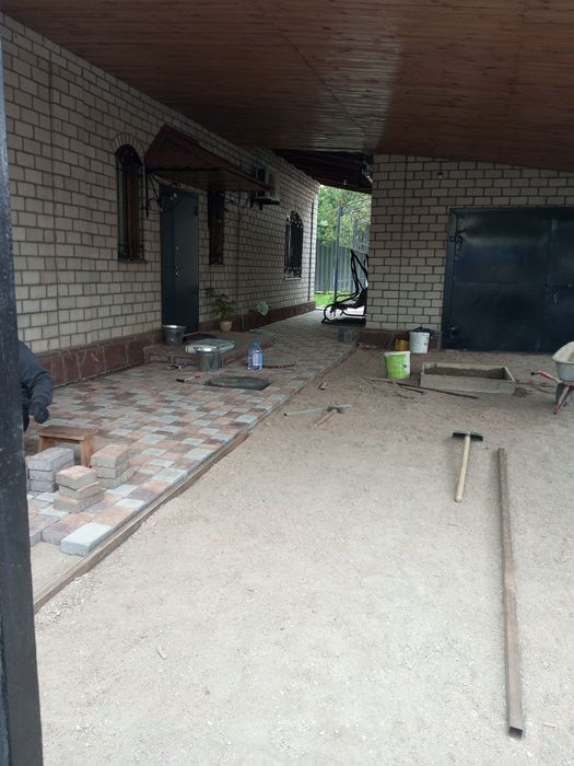 Укладка брусчатки