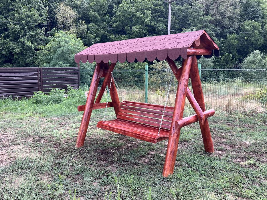 Balansoar din lemn masiv / leagan din lemn