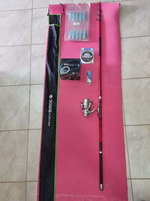 НОВИ!Въдица за Зарган-Telematch 20-80гр.макара,джиг,корда,бомбарда