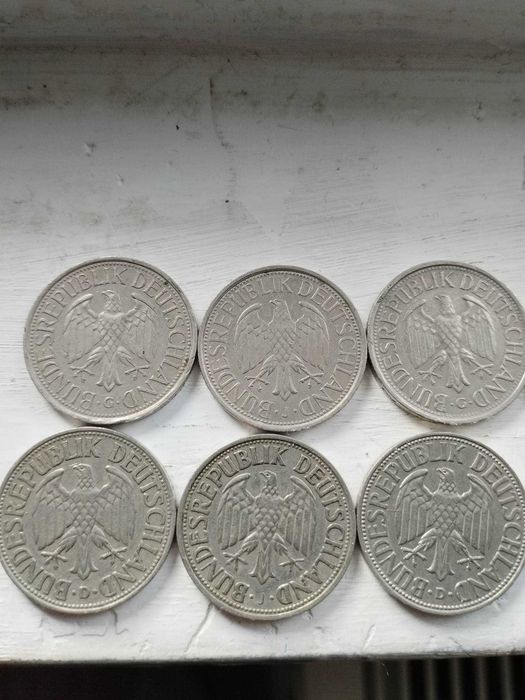 1 deutsche mark и 50 bundes republik Deutschland pfennig