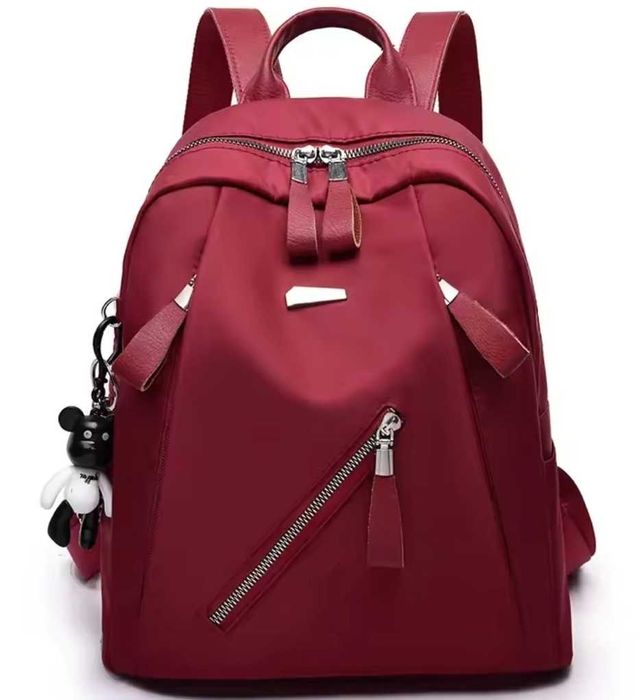 Нова текстилна дамска раница с висулка