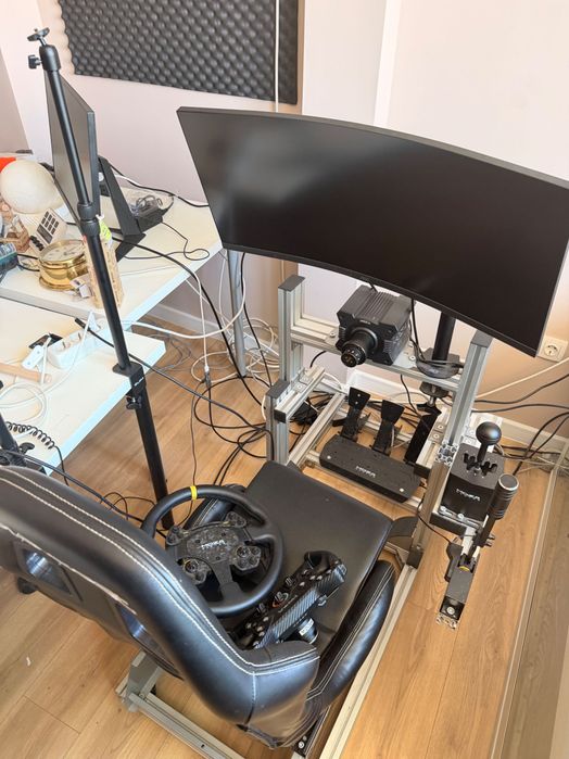 MOZA Direct Drive Racing Simulator комплект, 2 волана, шифтър, ръчна, педали, 34" curved монитор