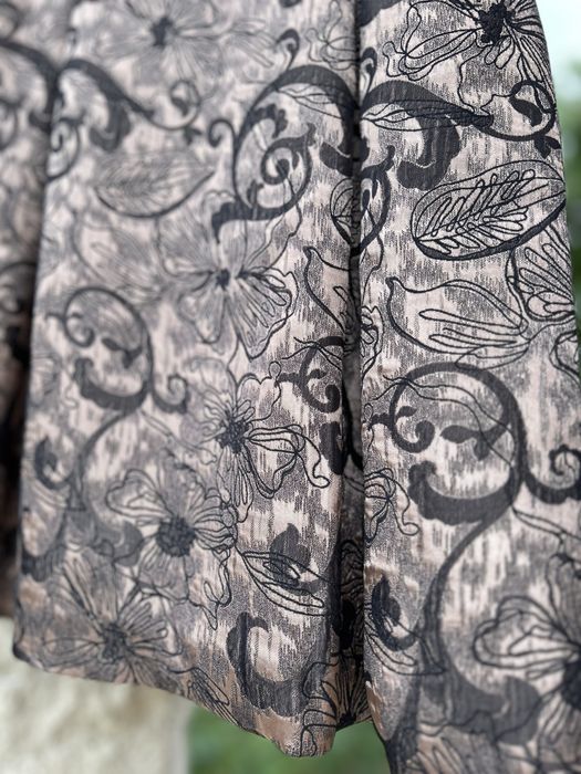 Rochie elegantă cu pliuri, aurie-negru, mărimea 38, croitorie