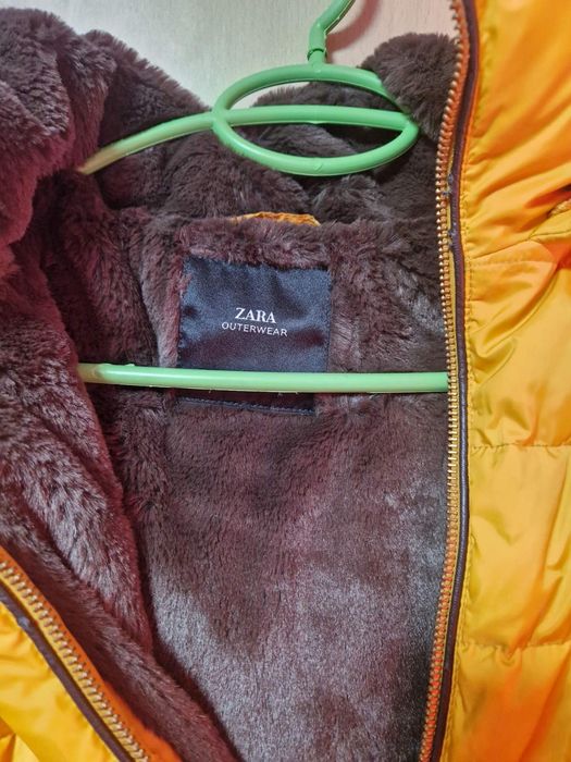 Зимно яке Zara в цвят горчица