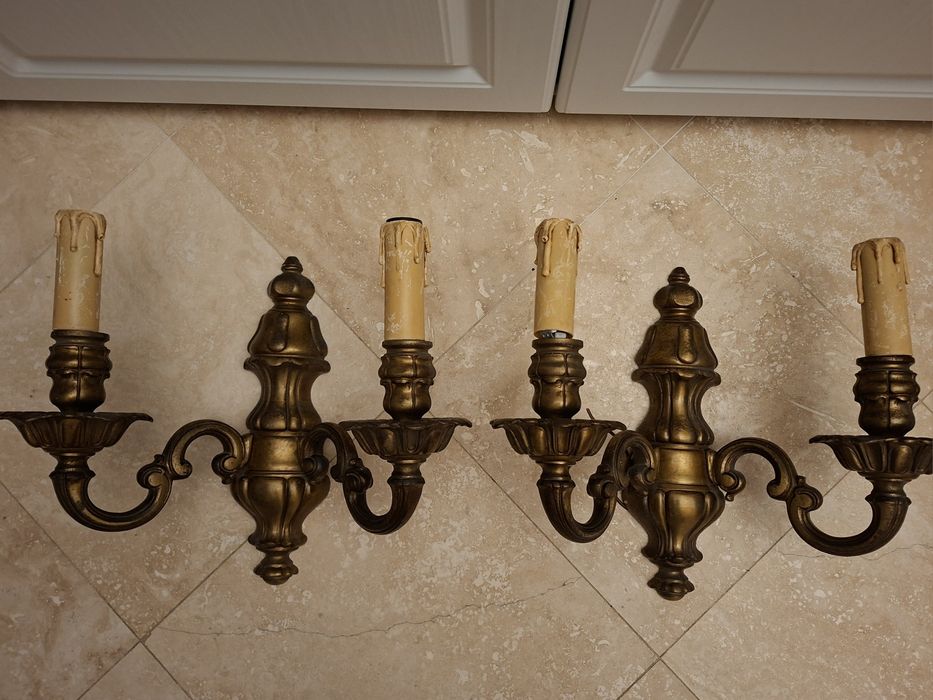 Aplice vintage bronz duble