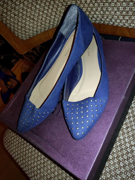 Туфли-лодочки светло синего цвета от фирмы New Look