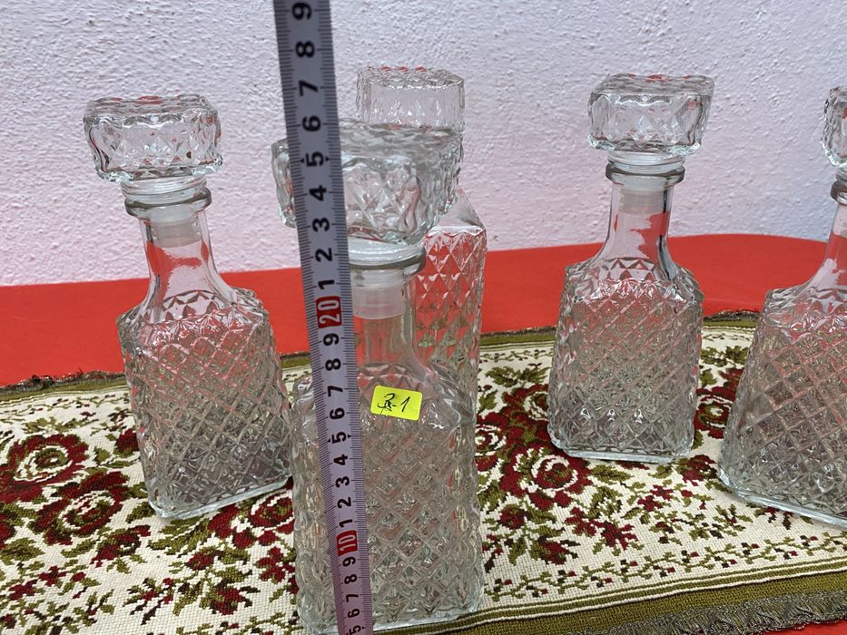 Немски кристал 1950те години бутилки с тапа Германия винтидж