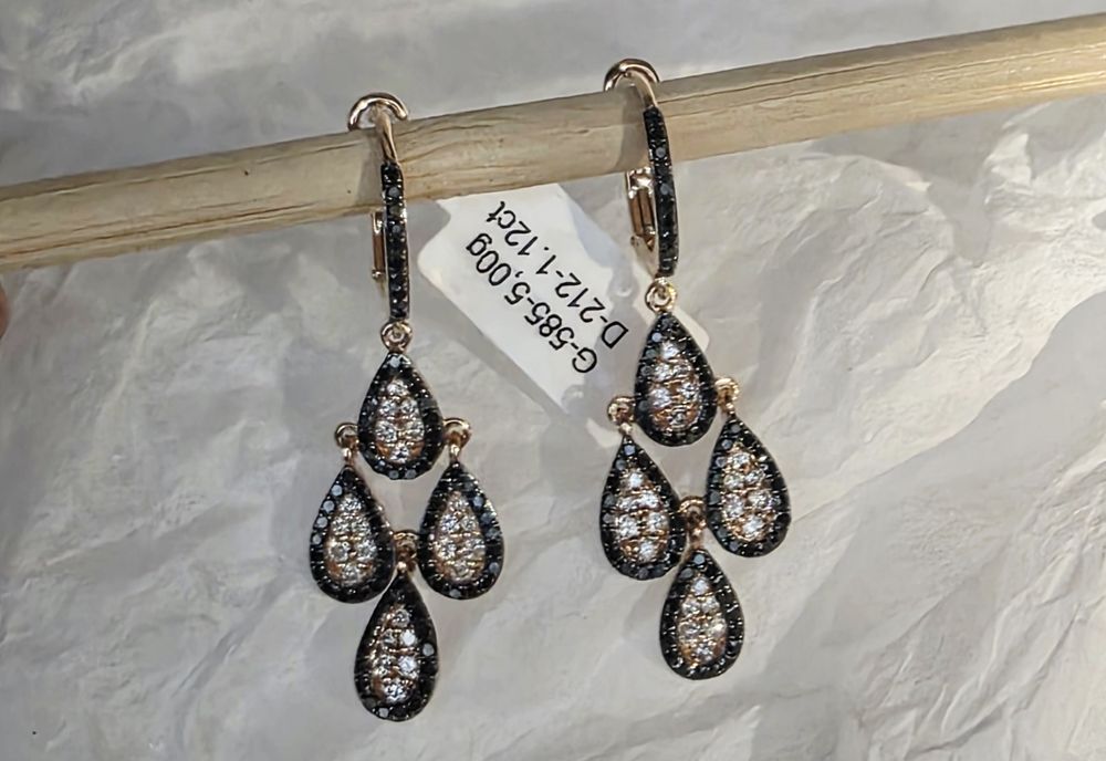 Красивы  серьги  с утонченным дизайном