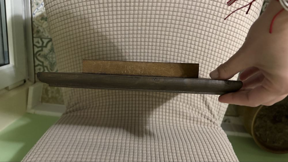 Свещник с дърворезба „Венге“