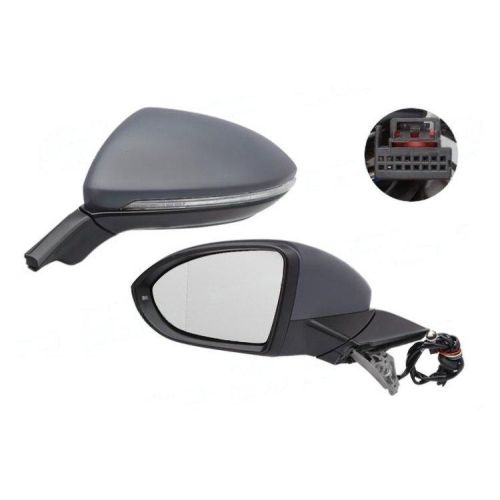 Oglinda exterioara VW Golf 7 (5k), 10.2012-, stanga/dreapta, reglare electrica; grunduit; incalzita; geam asferic; cromat; 6 pini; cu semnalizare