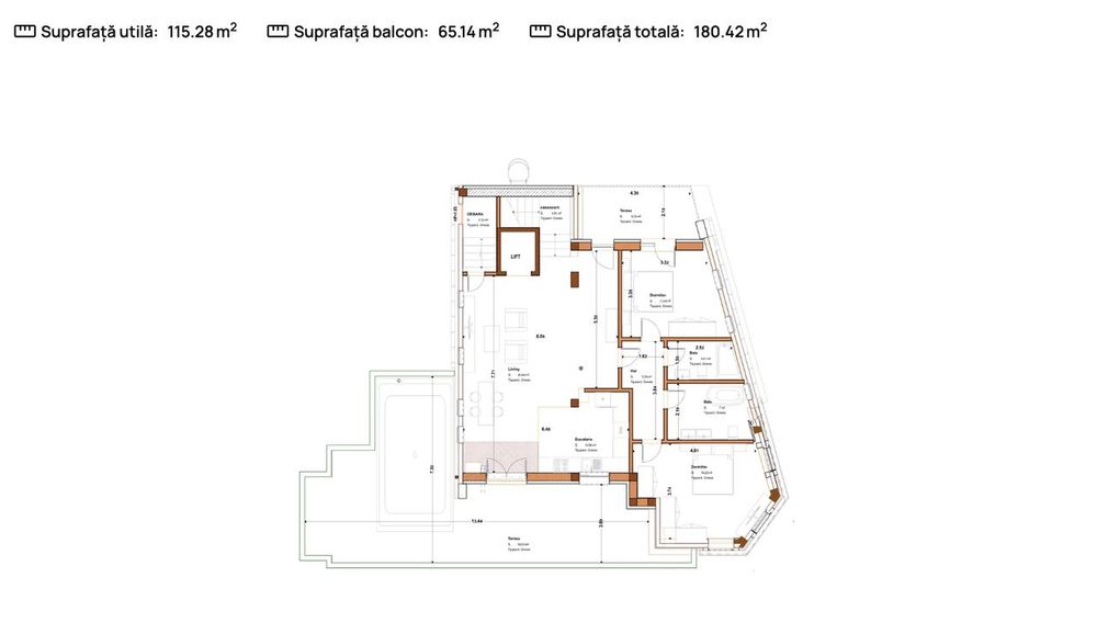 Penthouse - Nou - 181 mp - Tineretului / Unirii - 2026 - Bloc Boutique — fotografia 3