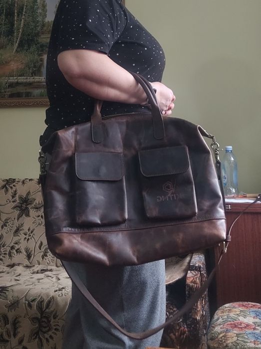 Сумка кожаная большая