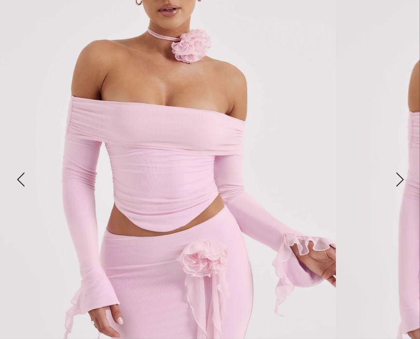 Топ розова блуза дълъг ръкав Babyboo