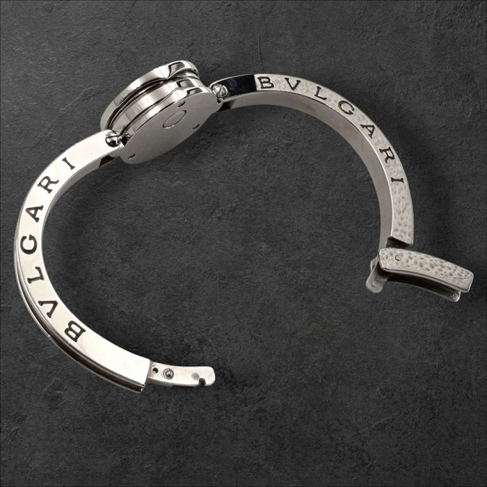 BVLGARI B.zero1 Black Dial Steel Bangle Watch Пълен Комплект