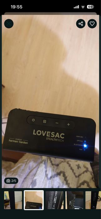 Lovesac stealthTec harman-kardon мощен bluetooth саундбара