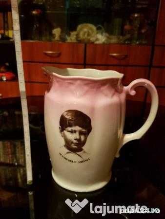 Cana antichitate impecabila portelan cu MS Regele Mihai, anul 1927,