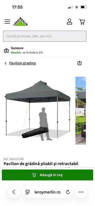 Pavilion de grădină pliabil și retractabil 3x3 m