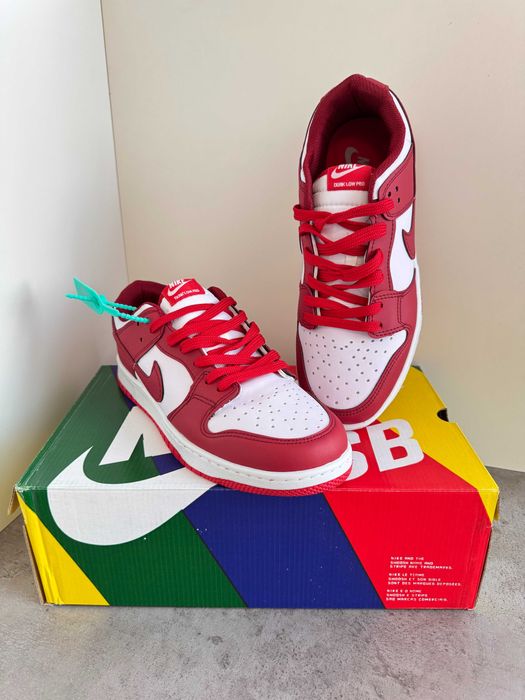 Adidași Nike AIR Dunk University Red, Unisex, NOI - Cu Cutie/Accesorii