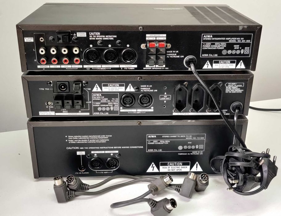 Linie Audio Vintage Aiwa MX-90 TX-110 FX-50 Amplificator Tuner Deck