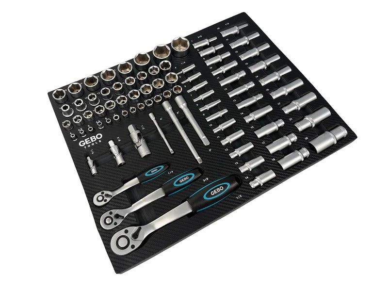 Професионален комплект gebo tools с 81 части - модул за шкаф с дълги и