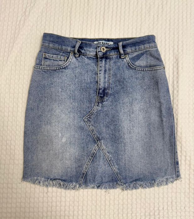 Kikiriki Fustă din denim mini albastru deschis mărimea 36 / S