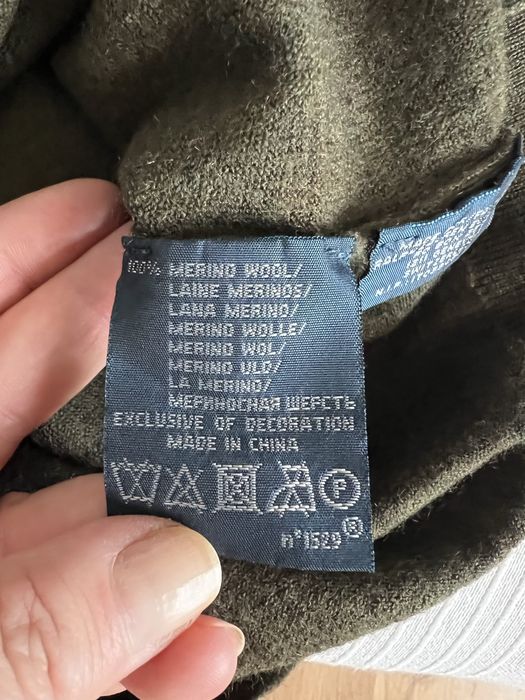 Маслинено зелен вълнен пуловер Ralph Lauren, L