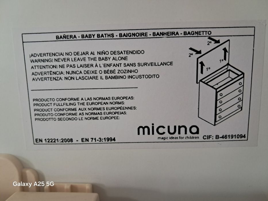 Комод-пеленатор с ванночкой Micuna (Испания)