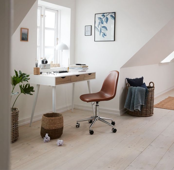 Birou PLOVSVAD 50x110 stejar/alb Jysk