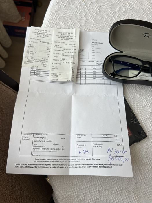 Vand ochelari de vedere NOI Ray Ban dioptrii -0.50 la ambii ochi