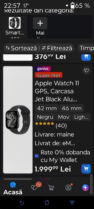 Vand Apple watch negru,sigilat