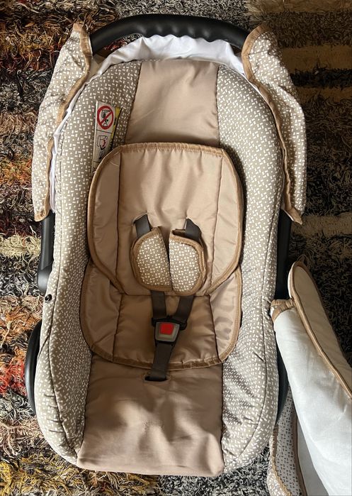 Cărucior Krausman 3 în 1 – Sendo White-Beige