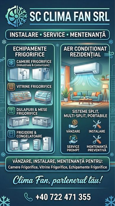 Montaj, service, mentenata si igienizare profesionala