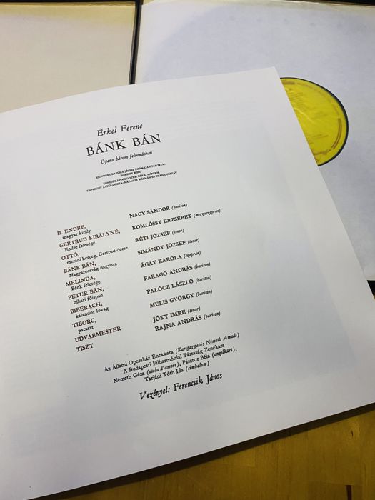 Vand set discuri vinil opera Bánk Bán de Erkel Ferenc