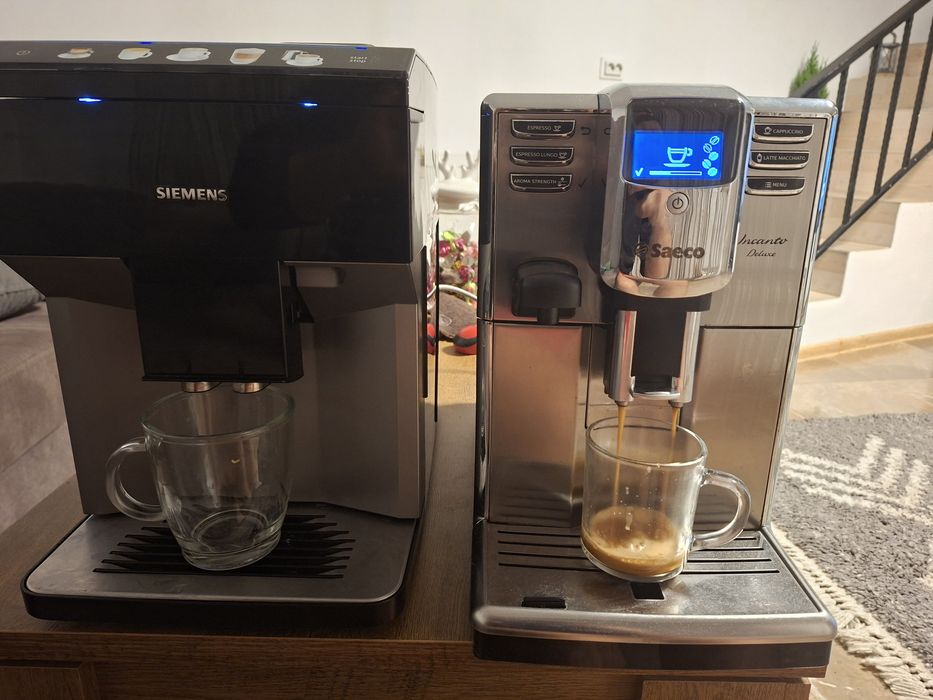 Aparat cafe siemens eq500 si saeco incanto deluxe
