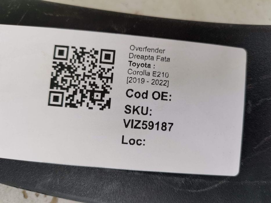 Предна дясна разширителна арка / Overfender Dqsna Toyota Corolla E210
