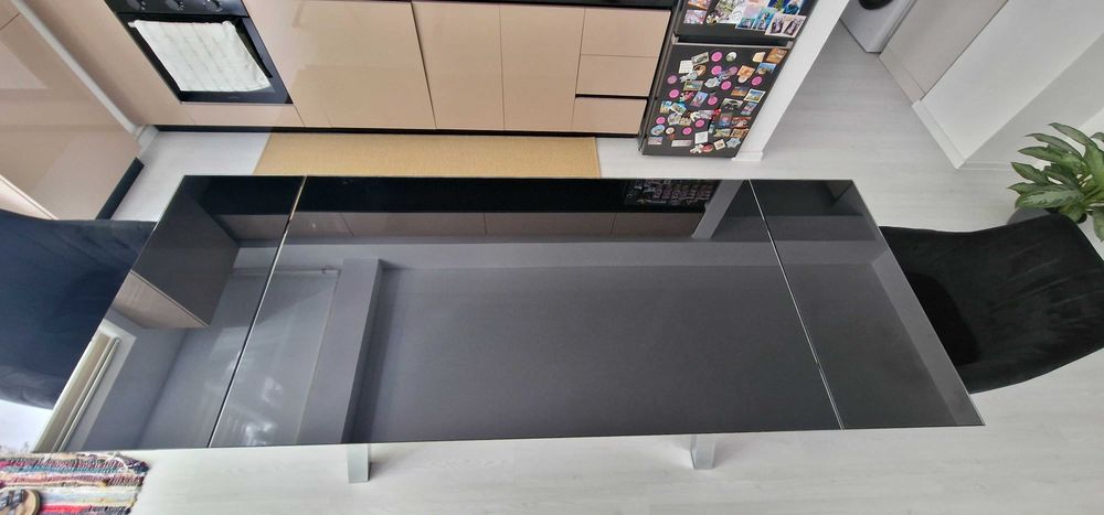 Masa dinning sticla extensibila